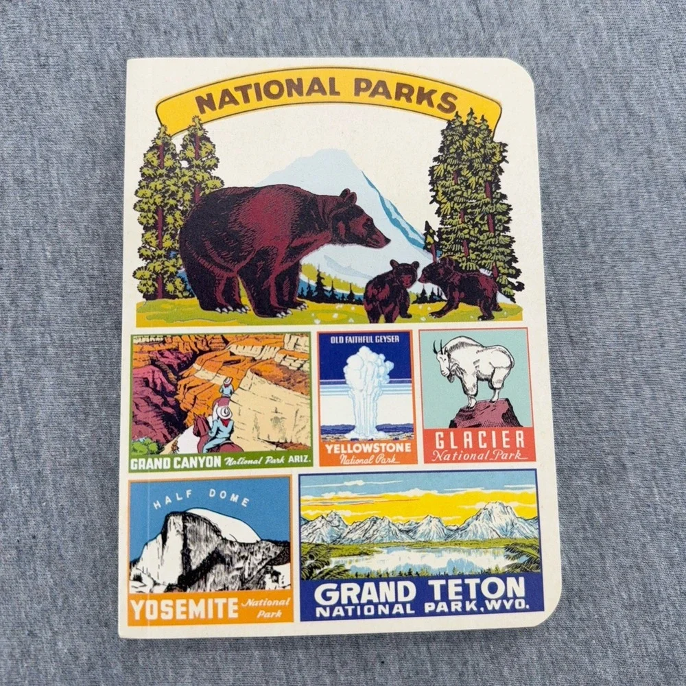 Lot of 3 Cavallini & Co. National Parks Mini Notebook Journals Grid Paper 5.5x4